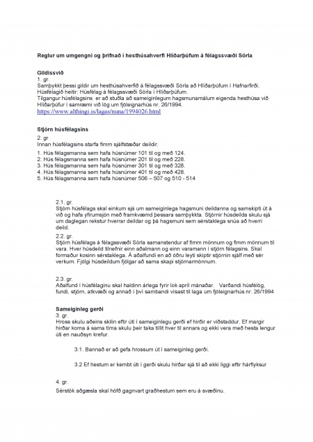 Sörli Hestamannafélag, Íþrótt, Lífstíll